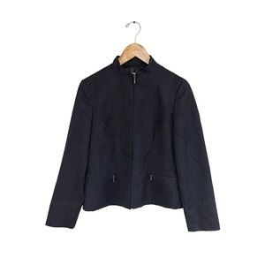 Pendleton Lightweight Jacket Women's Size 6 US Dark‎ Grey 100% Wool Zip Vintage